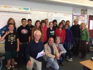 The West Marin Fund grants team and the students from the West Marin School's 8th grade:  our newest community philanthropists